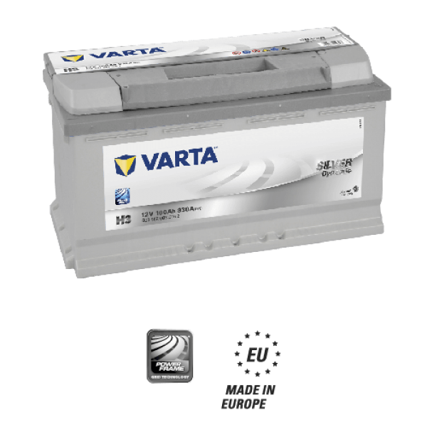 100 AMPER SILVER DYNAMIC H3 VARTA AKÜ