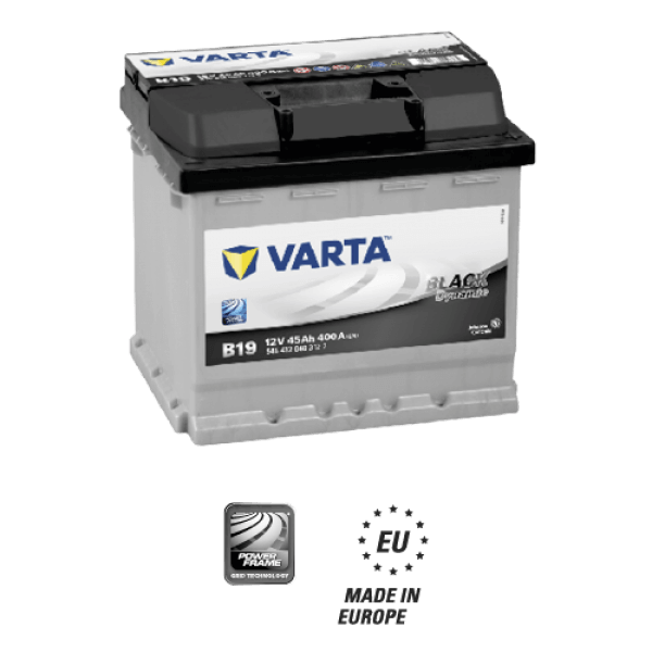 45 AMPER BLACK DYNAMIC B19 VARTA