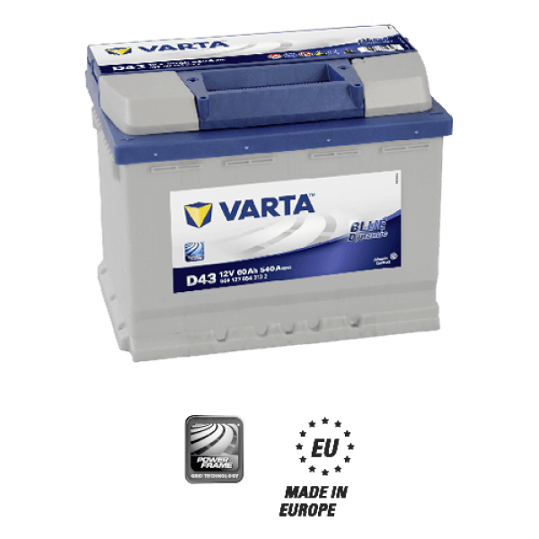 60 AMPER TERS KUTUP BLUE DYNAMIC D43 VARTA