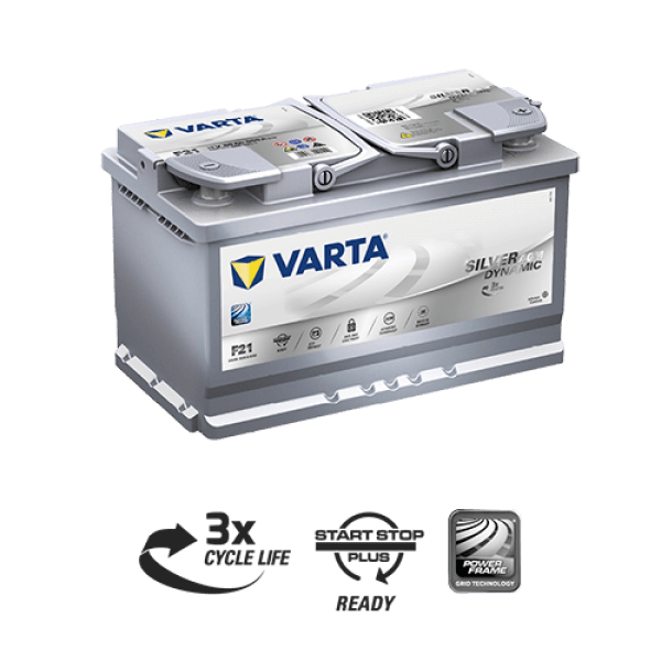 80 AMPER SILVER DYNAMIC AGM START-STOP VARTA AKÜ