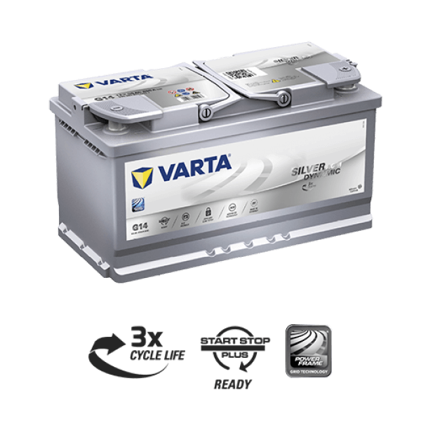 95 AMPER SILVER DYNAMIC AGM START-STOP VARTA AKÜ